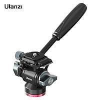 Ulanzi U-190 Compact Video Fluid Head Pan Tilt Tripod Head Panorama Ballhead Tripod Mount Aluminum Alloy 1/4 Inch Screw