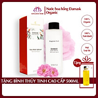 Nước hoa hồng se khít lỗ chân lông, không cồn, dưỡng ẩm, giảm mụn, toner dưỡng da, chống lão hóa Kingdom chiết xuất tinh khiết từ hoa hồng Damask Iran - Hộp 100 ml (có thể uống được)