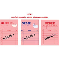Phiếu order 2 liên-50 quyển-in theo mẫu chọn
