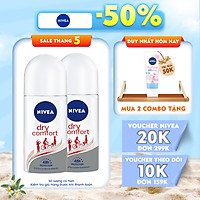 Combo 2 Lăn Ngăn Mùi NIVEA Khô Thoáng Mịn Màng (50ml) - 81611