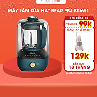 Máy Làm Sữa Hạt Bear PBJ-B06W1 Đa chức năng, cách âm không gây ồn, dùng cho 3-5 người - Hàng nhập khẩu