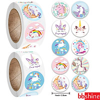 Sticker Unicorn, cuộn 500 sticker khen thưởng với nhiều họa tiết đáng yêu cho những giờ học của bé thêm thú vị và sáng tạo – ST014