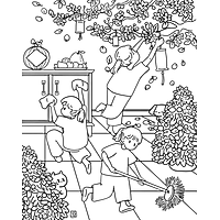 Postcard thiệp tô màu "Đón tết" của @convecho, giấy vẽ coldpress 300gsm - A6-#2