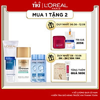 Bộ kem chống nắng & sữa rửa mặt & 2 nước tẩy trang L'Oreal Paris
