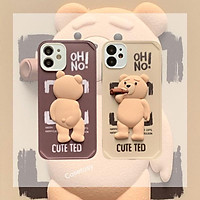 Ốp Lưng Điện Thoại Cho Iphone Case Gấu Oh No Cute Ted
