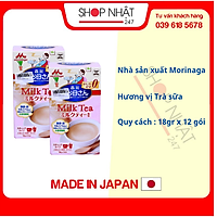 Bộ 2 hộp sữa bầu Morinaga hương vị trà sữa thơm ngọt an toàn Nội địa Nhật Bản