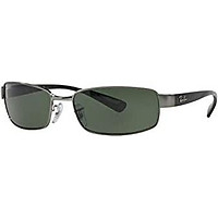 Ray-Ban RB3364 Rectangular Metal Sunglasses