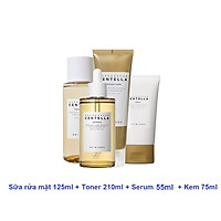 Bộ 4 Sản Phẩm Dưỡng Da Giảm Mụn, Phục Hồi Da Skin1004 Madagascar Centella (Cleansing Foam 125ml + Toner 210ml + Serum 55ml hoặc 100ml + Cream 75ml) + Tặng Kèm 1 Mặt Nạ Dr.Morita
