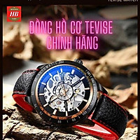 Đồng hồ Cơ Nam Dây Da Cao Cấp Tevise T868 full box, Mặt Kính Sapphire Chống Xước, Chống Nước