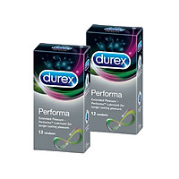 Bộ 2 hộp Bao cao su Durex Performa 12 bao / hộp - Thiết kế 52mm giúp Chống xuất tinh sớm HSD 2024