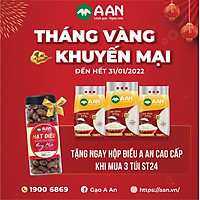 COMBO 03 TÚI GẠO A AN ST24 TẶNG 01 HỘP ĐIỀU CAO CẤP 250GR