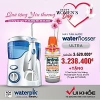 Máy Tăm Nước Waterpik Ultra WP-100 + Tặng 1 nước súc miệng TheraBreath thương hiệu Mỹ