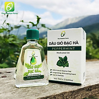 Dầu Gió Bạc Hà The Moshav Farm Chiết Xuất Hoàn Toàn Từ Thiên Nhiên, Hộp Hai Chai 7 ml