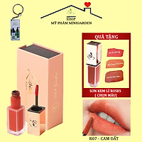 Son Kem Lì Roses Matte Lipstick MINIGARDEN TẶNG kèm 1 son roses chọn màu + móc khóa