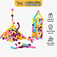 Trò Chơi Xếp Hình Khối Nam Châm (Thanh tròn) Cho Bé 3+ - Nocky