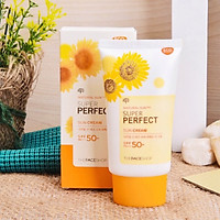️️Kem Chống Nắng Super Perfect Mẫu Vàng Hoa Hướng Dương The Face Shop, Trắng Da Chính Hãng