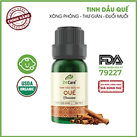 Tinh Dầu Vỏ Quế Nguyên Chất 24Care - Tinh Dầu Xông Thơm Phòng, Thư Giãn, Khử Mùi - Tinh dầu Sả Chanh/ Bạc Hà/ Cam Ngọt/ Oải hương/ Ngọc Lan Tây/ Tràm Trà/ Bưởi Ngọt