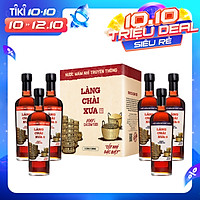 Combo 3 chai nước mắm nhỉ Làng Chài Xưa xuất khẩu nhãn xanh 500ml + 3 chai Làng Chài Xưa nhãn đỏ 500ml cốt nhỉ đặc biệt từ 100% cá cơm tươi