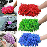 Bao găng tay lau rửa xe chống xước 2 mặt chuyên dụng xe ô tô, xe máy (màu ngẫu nhiên)