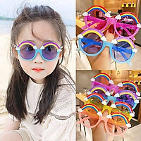 Children's sunglasses、 Children's sunglasses girls anti-UV Korean version of cute cartoon rainbow baby glasses boys and girls fashion sunglasses