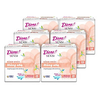 Combo 6 gói Băng vệ sinh Diana Hàng ngày slim mỏng nhẹ 20 miếng