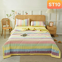 Bộ chăn ga gối Chần Bông Cotton TC Nhà Nhím Chăn ga gối đủ size giường nệm 1m2, 1m4, 1m6, 1m8, 2m