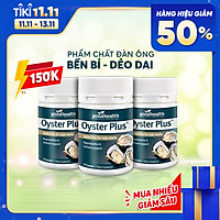 Combo 3 Hộp Tinh Chất Hàu Goodhealth Oyster Plus 60 Viên - Tăng Cường Sinh Lý - Cải Thiện Chất Lượng Tinh Trùng - Hàng Chính Hãng New Zealand