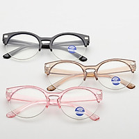 Children Spectacles Metal Semi-rimless Eyeglasses Boys Girls Anti Blue Light Clear Lens 