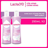 Bộ 2 chai Dung Dịch Vệ Sinh Phụ nữ Lactacyd Soft & Silky Dưỡng Ẩm 250ml/chai