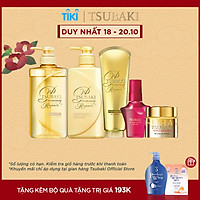 Bộ 5 sản phẩm Tsubaki Phục hồi ngăn rụng tóc chuyên sâu (Gội Xả 490ml/chai + Kem Xả 180g + Mặt nạ tóc 180g + Dầu dưỡng 50ml)