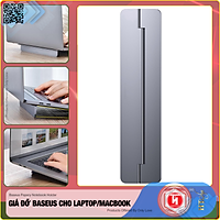 Giá đỡ gấp gọn hợp kim nhôm dùng cho Laptop/Macbook - Đế tản nhiệt dạng xếp, siêu mỏng Baseus Papery Notebook Holder (0.3cm slim, 8° Angle, Foldable, Portable Alloy Laptop Stand)-Hàng Nhập Khẩu