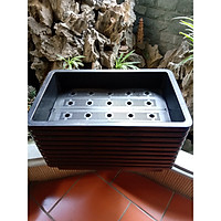 10 chậu trồng rau thông minh 2 đáy màu đen 67x43x15 cm