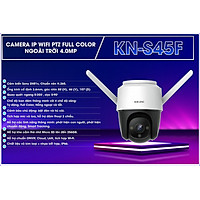 Camera Wifi Không Dây Xoay 360 Ngoài Trời Kbone KN-S45F 4.0 Megapixel, Có Màu Đêm Đàm Thoại 2 Chiều Báo Động-Hàng Chính Hãng