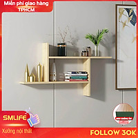Kệ gỗ treo tường trang trí hiện đại SMLIFE Walter