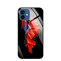 Ốp Lưng Kính Cường Lực Cho Điện Thoại IPHONE 12 PRO MAX - 0303 FISH03 - Hàng Chính Hãng