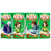 Combo 4 hộp NuVi Thức uống Sữa Lúa Mạch Lắc Cacao CB4.NLL180TI 180ml NUTIFOOD