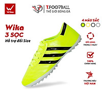 Giày Đá Bóng WIKA 3 Sọc Chính Hãng Khâu Full Đế Đinh TF Hỗ Trợ Bám Trụ