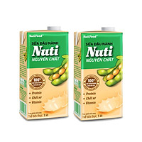 Combo 2 Hộp Sữa đậu nành Nuti Nguyên Chất Hộp 1 Lít CB2.NSDN03TIB NUTIFOOD