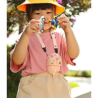 Quạt Cổ Treo Di Động Hình Khủng Long Dễ Thương Quạt Mini 3 Tốc Độ Điều Chỉnh Độ ồn thấp Quạt cầm tay có thể sạc lại Quạt làm mát nhẹ với dây buộc có thể điều chỉnh cho trẻ em đi du lịch ngoài trời