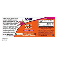Viên Uống Now Methyl Folate 1,000 mcg Trao Đổi Chất Và Bổ Sung Co-Enzyme B Vitamin (90 Viên)