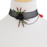 Gothic Lace Retro Choker Charm Collar Spider Chain Lace Necklace Black