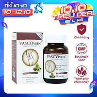 Viên Uống Hỗ Trợ Điều Trị Bệnh Suy Giãn Tĩnh Mạch Vascovein (Hộp 30 viên), Chiết Xuất Từ Hạt Dẻ Ngựa - Nguyên Liệu Nhập Khẩu Châu Âu