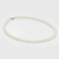Chuỗi cổ ngọc trai Freshwater màu trắng 6.5-7.5mm Tròn, chất liệu bạc quý kim Hoàng Gia Pearl C1134P0F41W034060S001