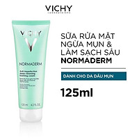 Sữa Rửa Mặt Tạo Bọt Ngừa Mụn & Làm Sạch Sâu Vichy Normaderm Anti-Imperfection Deep Cleansing Foaming Cream 125ml