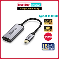 Hub Chuyển Đổi USB Type C to HDMI CHOETECH HUB-H10 Độ Phân Giải 4K 60Hz, 1080P Cho Tivi/Laptop/Playstaysion/PC - Hàng Chính Hãng