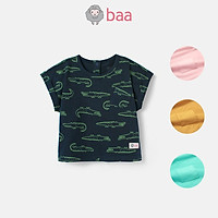 Áo thun ngắn tay bé trai BAA BABY trơn form rộng cho trẻ từ 1 -7 tuổi - BT-AT20N