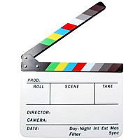 Acrylic Clapboard Dry Erase Director Film Movie Clapper Board Slate 9.6 * 11.7in