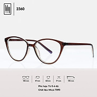 Gọng kính cận nữ Lilyeyewear nhựa dẻo, mắt mèo, thời trang phong cách - Y2360