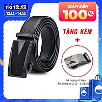 Thắt lưng nam PAGINI DL07 khóa tự động - Dây lưng nam mặt khóa bằng thép không gỉ cao cấp - Tặng thêm 1 mặt khóa cao cấp