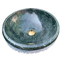 Lavabo Đá Tự Nhiên Leo Nature Mysterial Jade - Xanh Ngọc - Hình tròn bóc lồi